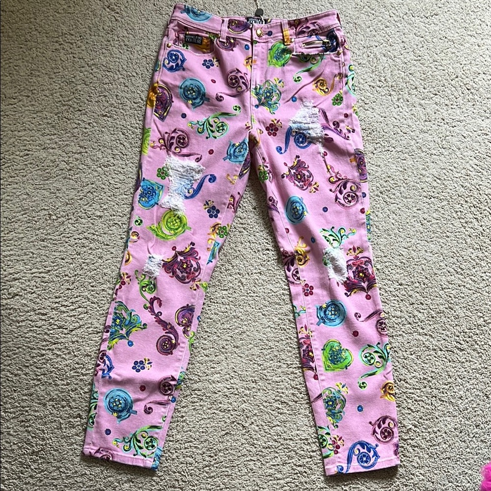 VERSACE JEANS COUTURE Colorful Patterned Women's Jeans